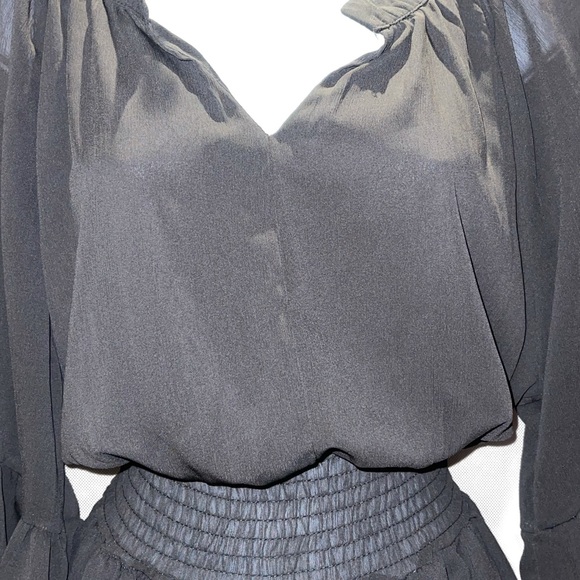 Layered Sheer Knee Length Black Dress NWT 2XL - Picture 2 of 7